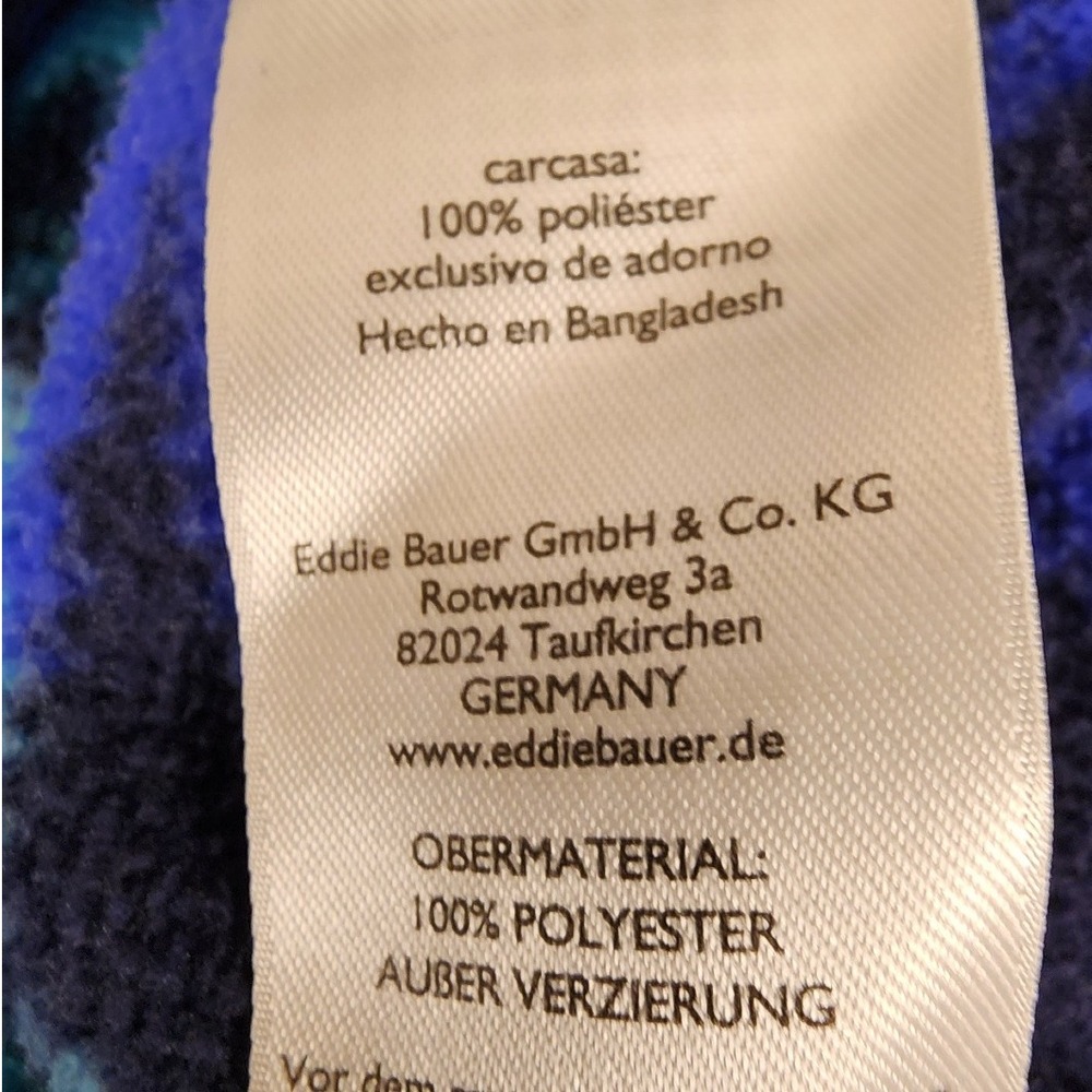 Eddie Bauer First Ascent Fleece Pullover‎ Aztec Tribal Print Purple Blue L - Picture 10 of 11